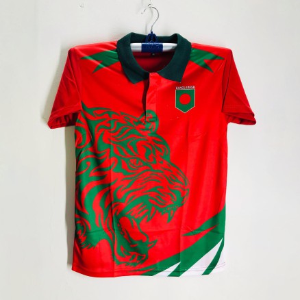 Bangladesh Jersey - Bangladesh Short sleeve Polo Jersey for Man - Bangladesh Football Jersey_279_Red