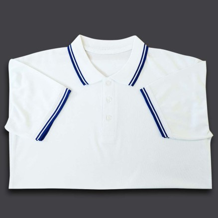PK Polo White Jersey For Men (White Collar)_5108