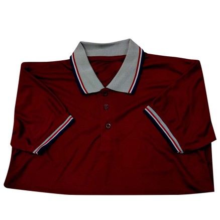 PK Polo Maroon Jersey For Men (Ash Collar)_5111