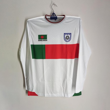 Bangladesh Football Jersey - Full sleeve Football Jersey for Man -Football Jersey2025_224_White