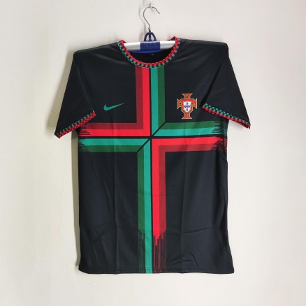 Portugal Short Sleeve Football Jersey For Men - Portugal Jersey 2025-26_249_Black