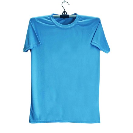 Gol Gola China Polycotton Jersey - Half Sleeve Golgola Light Blue Color T Shirt For Men _ 5007
