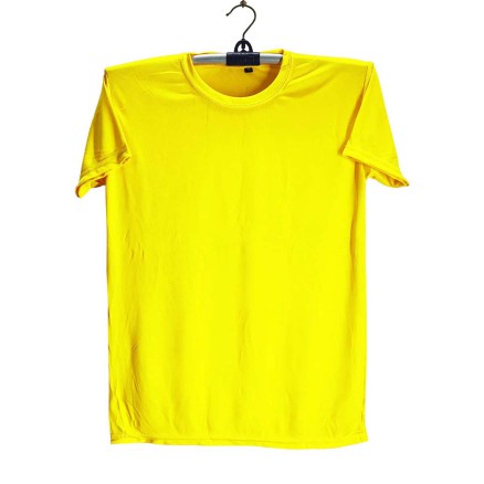 Gol Gola China Polycotton Jersey - Half Sleeve Golgola Yellow Color T Shirt For Men _ 5014