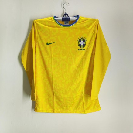 Brazil Golgola Full Sleeve Football Jersey For Men - Brazil Jersey 2025-26_163_Yellow
