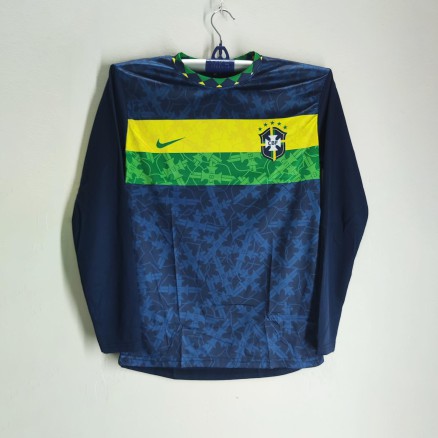 Brazi Golgola Full Sleeve Football Jersey For Man -  Brazil Jersey_695_Blue