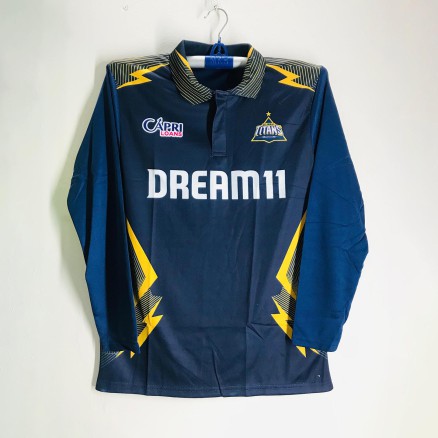 Gujarat Titans Full Sleeve Polo IPL Cricket Jersey For Men - GT Half Sleeve IPL Jersey - Gujrat Jersey 2025_553