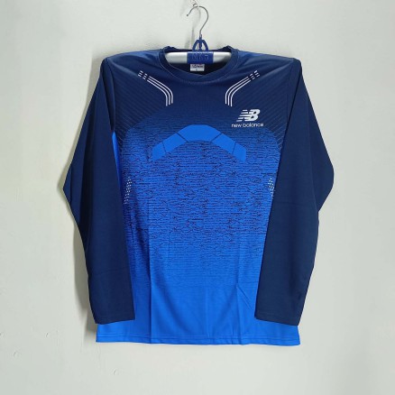 New Balance Full Sleeve Jersey For Men - Long Sleeve T Shirt - Jersey_206_Blue