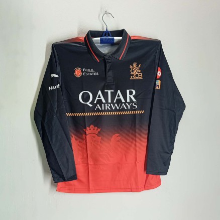 Royal Challengers Bangalore Full Sleeve Polo IPL Jersey For Men - RCB Long Sleeve IPL Jersey - RCB Jersey 2025-2026_615