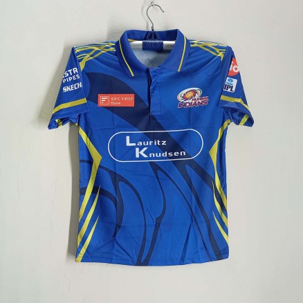 Mumbai Indians Premium Short sheeve Polo Cricket Jersey For Men - MI Half Sleeve IPL T Shirt - Mumbai Jersey 2025-26_650