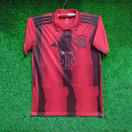 Bayern Embroidery Polo Half-sleeve Football Jersey for Men _3055