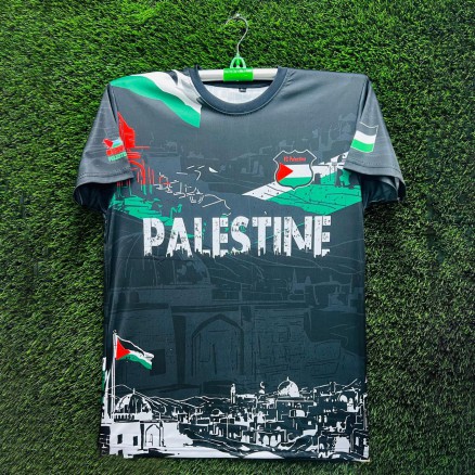 Palestine Embroidery Gol Gola Half-sleeve Football Jersey For Men -8510