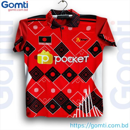 Bashundhara Kings Sublimation Polo Half-sleeve football jersey for boy_16