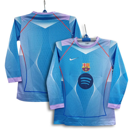Barcelona Sublimation Golgola Full-sleeve Football Jersey For Boy_3885