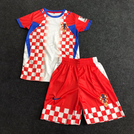 Croetia 2026 Fifa World Cup Football Embroidery Set Golgola Jersey and Short-Pant  for Boy_2632