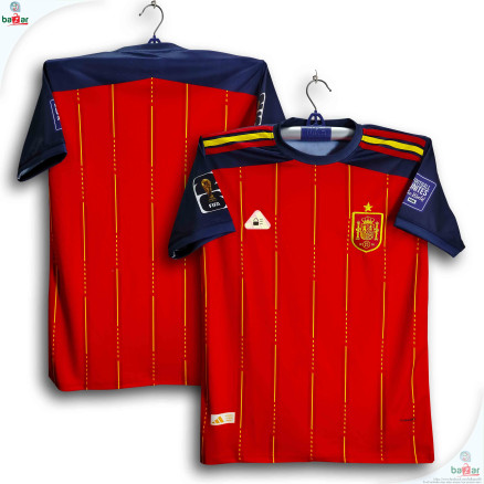 Spain World Cup Jersey 2026 Thai Premium Football Jersey For Men - Half Sleeve Jersey - Spain Jersey 2026_bd-Bazar477