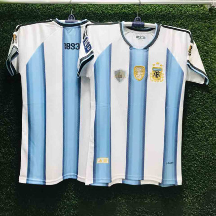Argentina Home Embroidery Golgola Half-sleeve Football Jersey For Men _5504