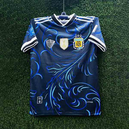 Argentina Embroidery Gol Gola Half-sleeve Football Jersey For Men -6060