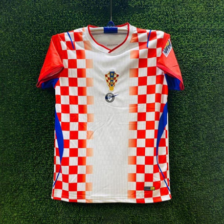 Croeitia Embroidery Gol Gola Half-sleeve Football Jersey For Men -6076