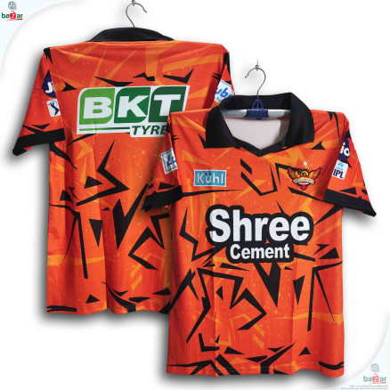 SunRisers Hyderabad Premium IPL Cricket Jersey For Men - SRH Half Sleeve Collar Polo IPL Jersey - Hyderabad Jersey 2026_Samaro632