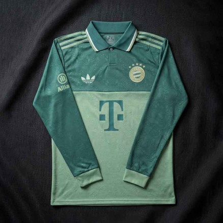 Bayern Munich Embroidery Full-Sleeve Collar Polo Jersey for Men _16755