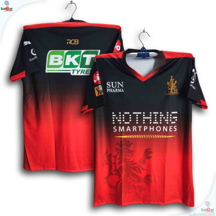 Royal Challengers Bangalore Premium IPL Cricket Jersey For Men - Half Sleeve V Neck Jersey - RCB Jersey 2026_bd-Bazar618