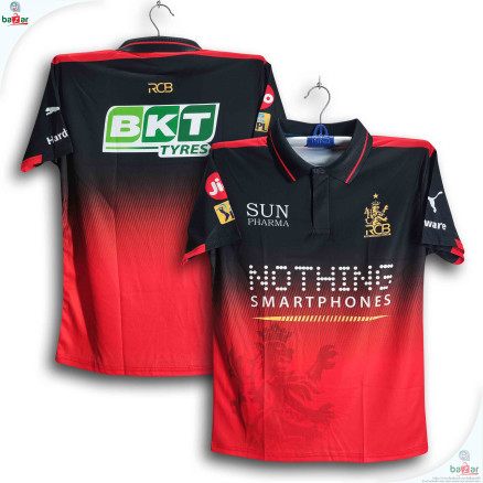 Royal Challengers Bangalore Premium IPL Cricket Jersey For Men - Half Sleeve Collar Polo Jersey - RCB Jersey 2026_bd-Bazar0572