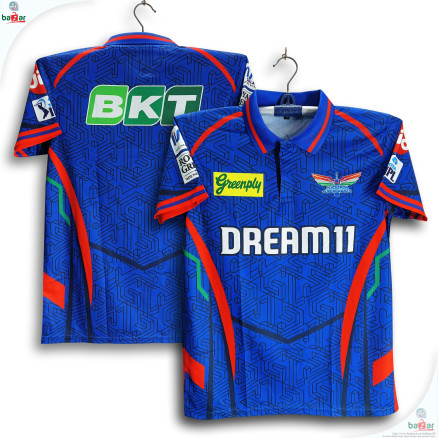 Lucknow Super Giants Premium IPL Jersey For Men - LSG Half Sleeve Polo Cricket Jersey - Luknow Jersey 2025_bd-Bazar549