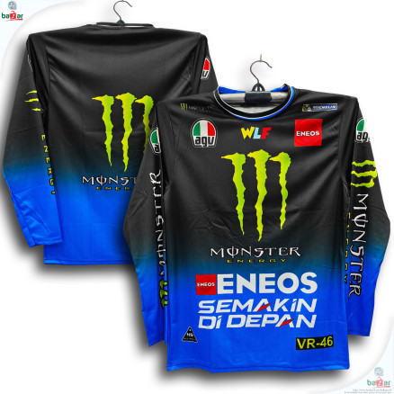 Monster Full Sleeve Bike Jersey For Men - Monster Premium Jersey - Monster Jersey__0584_Black