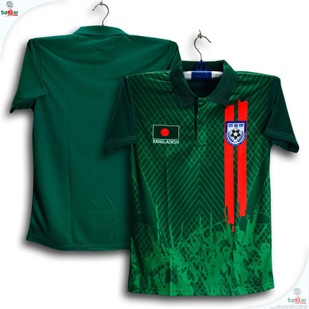 Bangladesh Football Jersey - Short Sleeve Collar Football Jersey for Man -Football Jersey_298