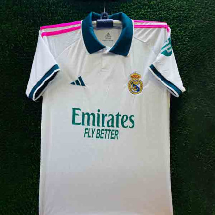 Real Madrid Embroidery Polo Jersey For Men - 6003