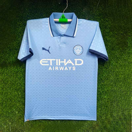 Manchester city Embroidery Gol Polo  Half-sleeve Football Jersey For Men -3055