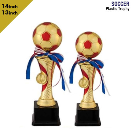 Soccer [14''and 13''] Plastic Set Trophy for Football _10103